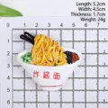 Imán de nevera en miniatura de fideos Zhajiangmian chinos con rejilla de medición - Fideos Zha Jiang Mian