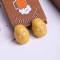 Breloques miniatures en résine en forme de pomme de terre pour création de bijoux DIY - Expression mignonne