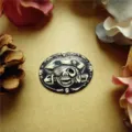 Macro view of vintage pirate skull resin relief charm for DIY jewelry accessories - Pirate Skull Style (2)
