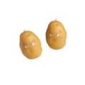 Paire de mini breloques en résine en forme de pomme de terre triste pour bijoux DIY - Avec crochet - Style boudeur