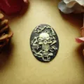 Vintage style resin skull cameo relief pendant for DIY handmade jewelry and accessory crafts - Bone Texture Skull Style (8)