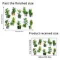 Detailed dimensions of waterproof green potted plant wall decal for room decoration - Green Potted Plant (KSXN107S) / 40*60cm