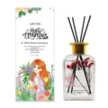 Set de difusor de varillas Oolong Melocotón Blanco 200ml con flores secas en cristal - Oolong de Melocotón Blanco