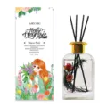 Elegante set de difusor de fragancia de 200ml con flores secas y caja de regalo - Rosa empolvado cálido