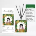 Difusor de aromas de 100ml con ilustración de niña y varillas de aceite para hotel - Asuntos de Jardín Ociosos