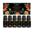 Set di oli essenziali 6 flaconi 10ml profumo piante aromaterapia diffusore kit base - Confezione da 6 Flaconi (Lavanda/Arancia Dolce/Menta/Albero del Tè/Eucalipto/Citronella)