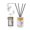 Difusor de aromas 150ml con tapa de madera frasco esmerilado y varillas para el hogar. - 150ml / Oud y Bergamota