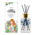 Elegant 200ml reed diffuser with blue dried flowers and floral gift box - Roof Garden