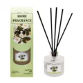 Set de difusor de aroma con botella de 100ml, caja floral y varillas negras hogar. - Fragancia de té prosperidad