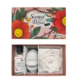 Set de difusor de aroma con aceite de 50ml, recipiente de cerámica y flor de madera. - Set de regalo de lirio de primavera
