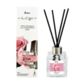 50ml Rosenduft Duftstäbchen Set mit Glasflasche und schwarzen Stäben für den Innenbereich. - 50ml / Rose