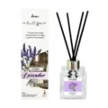 Lavendel Duftdiffusor Set 50ml Raumduft mit schwarzen Stäbchen für gemütliches Zuhause. - 50ml / Lavendel