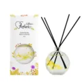 Difusor de té Darjeeling 80ml con flores secas en botella de vidrio redonda para el hogar - Té Darjeeling