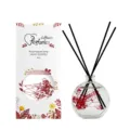 Difusor de varillas de 80ml con flores secas rojas y una caja de regalo blanca muy elegante - Rose Chanson