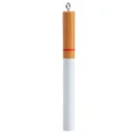 Pendentif cigarette miniature réaliste avec anneau métallique pour porte-clés cadeau créatif - 5cm x 1cm / Longue Cigarette