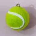 Mini Simulation Tennisball Schlüsselanhänger Zubehör mit flauschiger Textur - Tennisball mit Haken / Grün