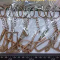 Bronze miniature tool keychains including saw and pliers in bulk packaging set - Simulation Tool Series / Bronze