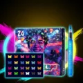 24 Colori UV Neon Faccia Corpo Pittura Penna Set Pennarello Trucco Luminoso per Festa - Set da 24 Colori