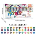 36 colors acrylic brush markers set for professional painting and student drawing school supplies - 36 Colors