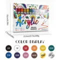 Professional 12-color acrylic brush marker set with flexible soft tips for children - Twelve Colors
