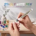Professionele witte nail art marker pen voor gedetailleerde DIY manicure tekeningen - Enkele Eenheid / Wit