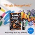 Jumbo oranje 15mm acrylmarker set van 3 voor professionele graffiti en DIY kunstwerken - Enkele stam / Oranje