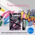 Grote 15 mm jumbo roze acrylmarker voor straatgraffiti en doe-het-zelf schilderen, 3 stuks - Enkele stam / Roze