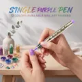 Purple direct liquid nail art marker pen for fine lining and creative DIY nail designs. - Single Stem / Purple
