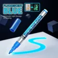 Fluorescent blue glow-in-the-dark fabric marker for creative DIY painting and decoration. - Single Pack / Luminous Blue