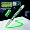 Rotulador textil profesional verde fluorescente que brilla en la oscuridad para ropa - Verde Luminoso