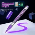 Rotulador textil violeta que brilla en la oscuridad para pintar ropa DIY y arte - Púrpura Luminoso