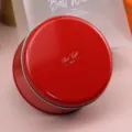 Scatola regalo tonda in metallo rosso per biscotti e dolci con stampa Best Gift - Rosso Tinta Unita Senza Testo(14) / Taglia S