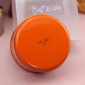 Caja redonda de hojalata naranja para galletas, dulces y bonita presentación de regalos. - Altura 68mm / Naranja Especial