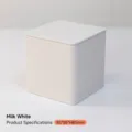 Milchweiße quadratische Teedose zur Aufbewahrung, 85x85x85mm matt - Weiß