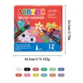 Set de 12 marcadores acrílicos de pincel vibrante para pintura con puntas flexibles - Doce colores