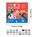 Juego de 24 rotuladores acrílicos de punta flexible con dimensiones y carta de colores - 24 Colores