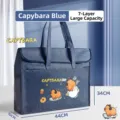 Bolsa de almacenamiento de arte azul Capybara de 7 capas gran capacidad para estudiantes - 7 Capas Gran Capacidad / Capibara Azul