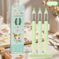 3 Pz Penna Colla Liquida Verde Asciugatura Rapida Colla Artigianale per Diario Scrapbook - Confezione da 3 / Verde