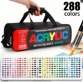 288 Colors Acrylic Paint Markers Set with Storage Bag for Rock Painting Canvas Wood Art - 288 Colors [Cloth Bag Style]