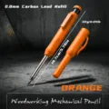 Tiefenloch Holzbearbeitung Druckbleistift mit 2,8 mm Mine fuer praezise Schreinerarbeiten. - Orange