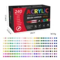 Set di 240 pennarelli acrilici con scatola e cartella colori per disegno artistico e pittura. - Set 240 Colori