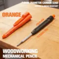 Professioneller Zimmermannsbleistift mit 2.8mm Graphitmine, robustes Werkzeug in Schwarz und Orange. - Orange