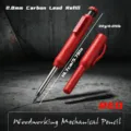 Tiefe Loch Holzbearbeitung Druckbleistift mit 2.8mm Nachfullung, 14.7cm roter Markierungsstift. - Rot