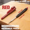 Tiefloch Zimmermannsbleistift mit 2.8mm Mine, langlebiger Stift für Holzbearbeitung. - Rot