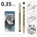0.35mm Technischer Zeichenstift Set 12 Stk. Wasserdichte Fineliner Skizzieren Kunst - 03#