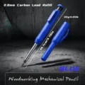 Tiefloch Holzbearbeitungsdruckbleistift mit 2.8mm Karbonmine blauer Markierungsstift - Blau