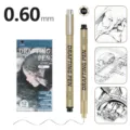 Professionelles 0.60mm Tuschstift-Set 12 Stk. wasserfeste Zeichnen Fineliner Stifte. - 08#