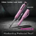 Porte-mine de menuiserie pour trous profonds avec recharge en carbone de 2,8 mm pour marquage. - Rose