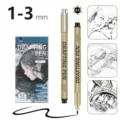 12 Stk. Fineliner Set Schwarze Zeichenstifte Wasserdicht Artist Stifte Sketching Pens - BR#