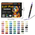 48er-Set Acrylmarker mit Doppelspitze, 96 Farben in praktischer Box - 48 Stifte 96 Farben In Box